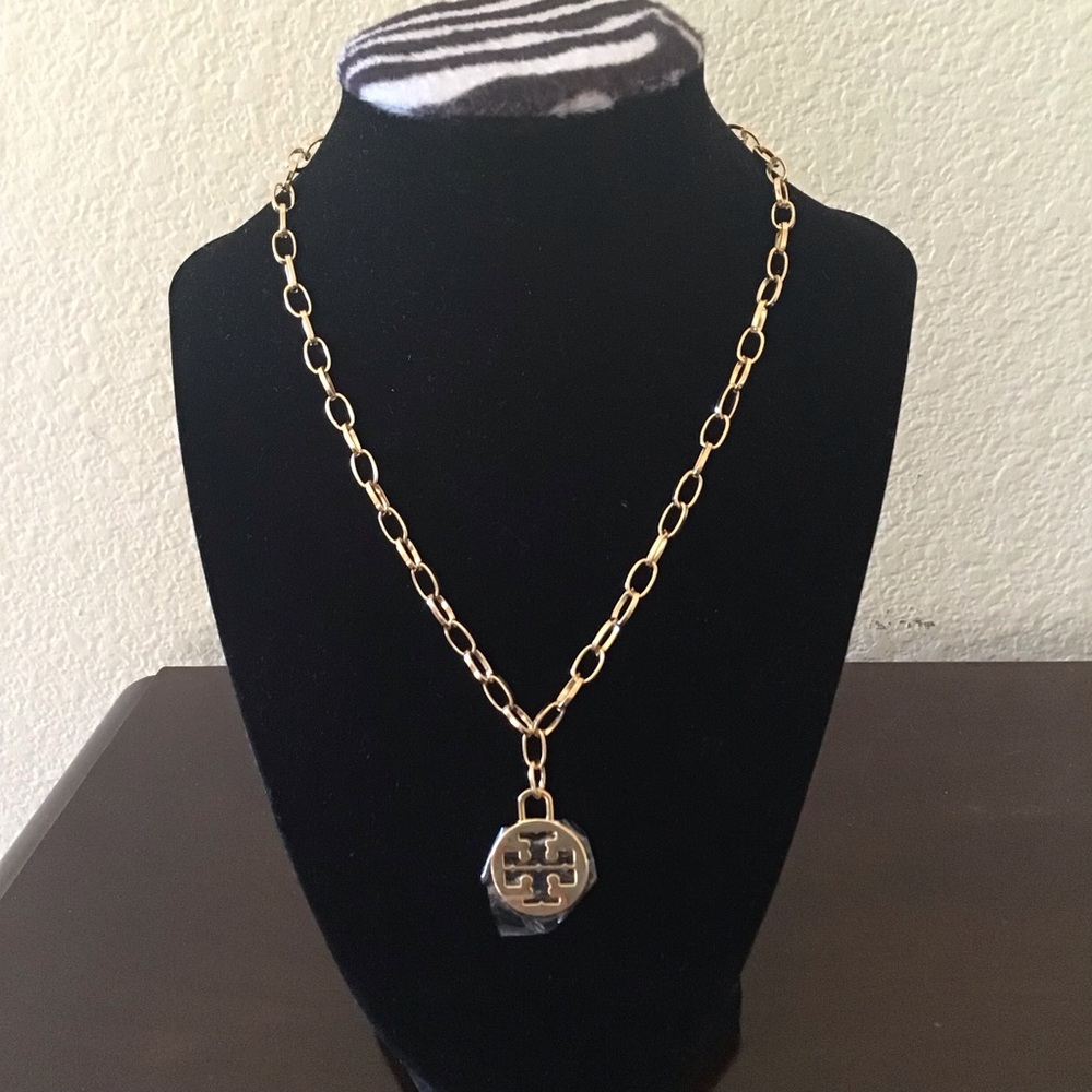 🎁 Tory Burch Logo Charm Link Chain necklace